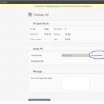 Στη συνέχεια πατήστε την επιλογή UPLOAD IMAGE για να ανεβάσετε την εικόνα που θέλετε για τη διαφήμισή σας.