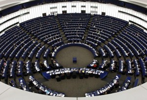 Members of European Parliament attend debate at European Parliament in Strasbourg