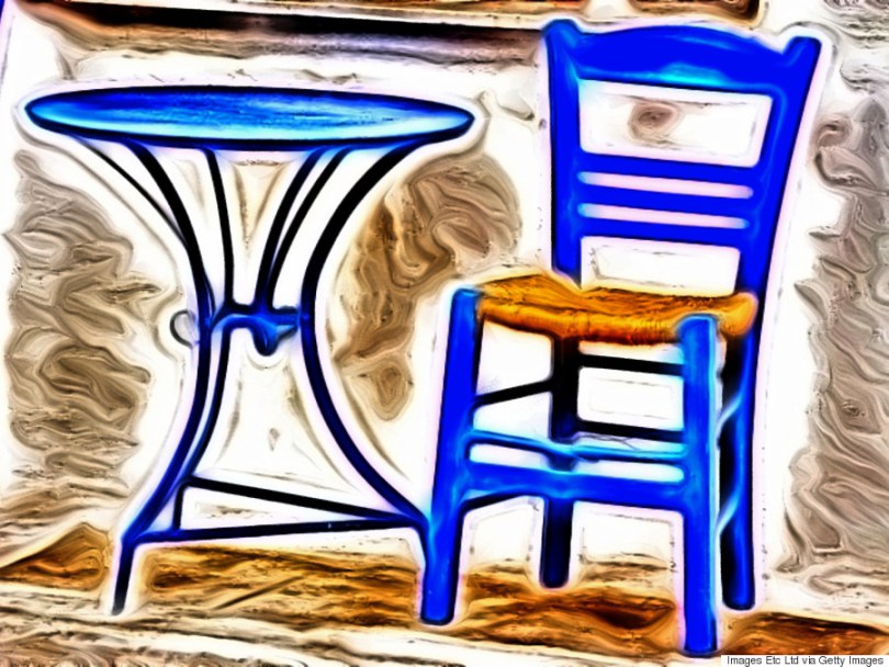 Greek table and chair