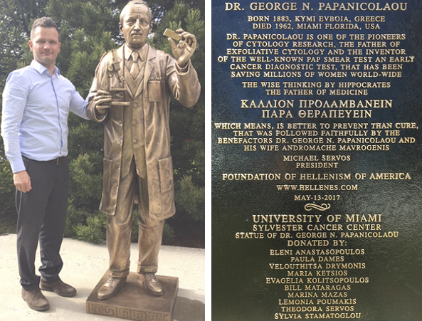 Τιμή στον Dr. PAP: Ο ανδριάντας του μεγάλου ιατρού-ερευνητή, στο πανεπιστήμιο Μαϊάμι