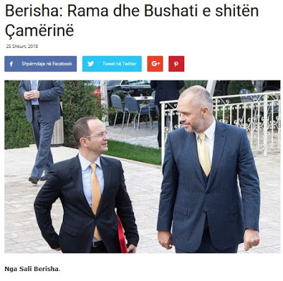 Ο πρώην πρωθυπουργός της Αλβανίας, Σαλί Μπερίσα, δήλωσε ότι «ο Έντι Ράμα και ο Ντιτμίρ Μπουσάτι έχουν πουλήσει το όνομα ‘τσαμουριά