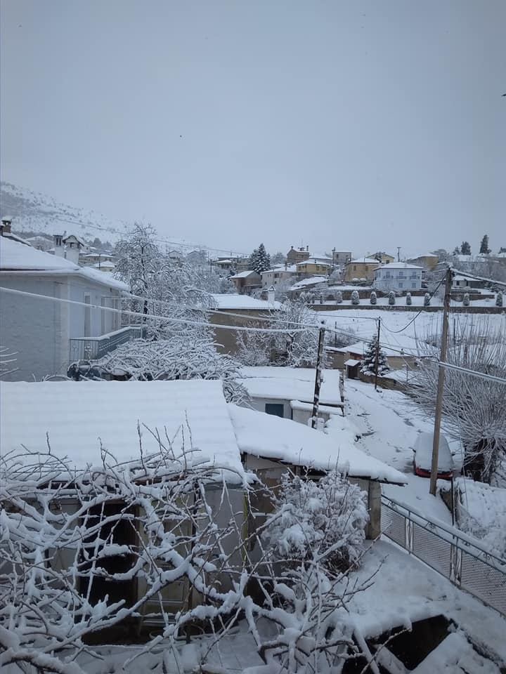 Με φόντο το όμορφο Βογατσικό  χιονισμένο για τις τουριστικές εκδρομές