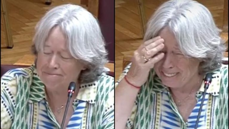 Η κλαίουσα με λυγμούς Αθηνά Λινού…